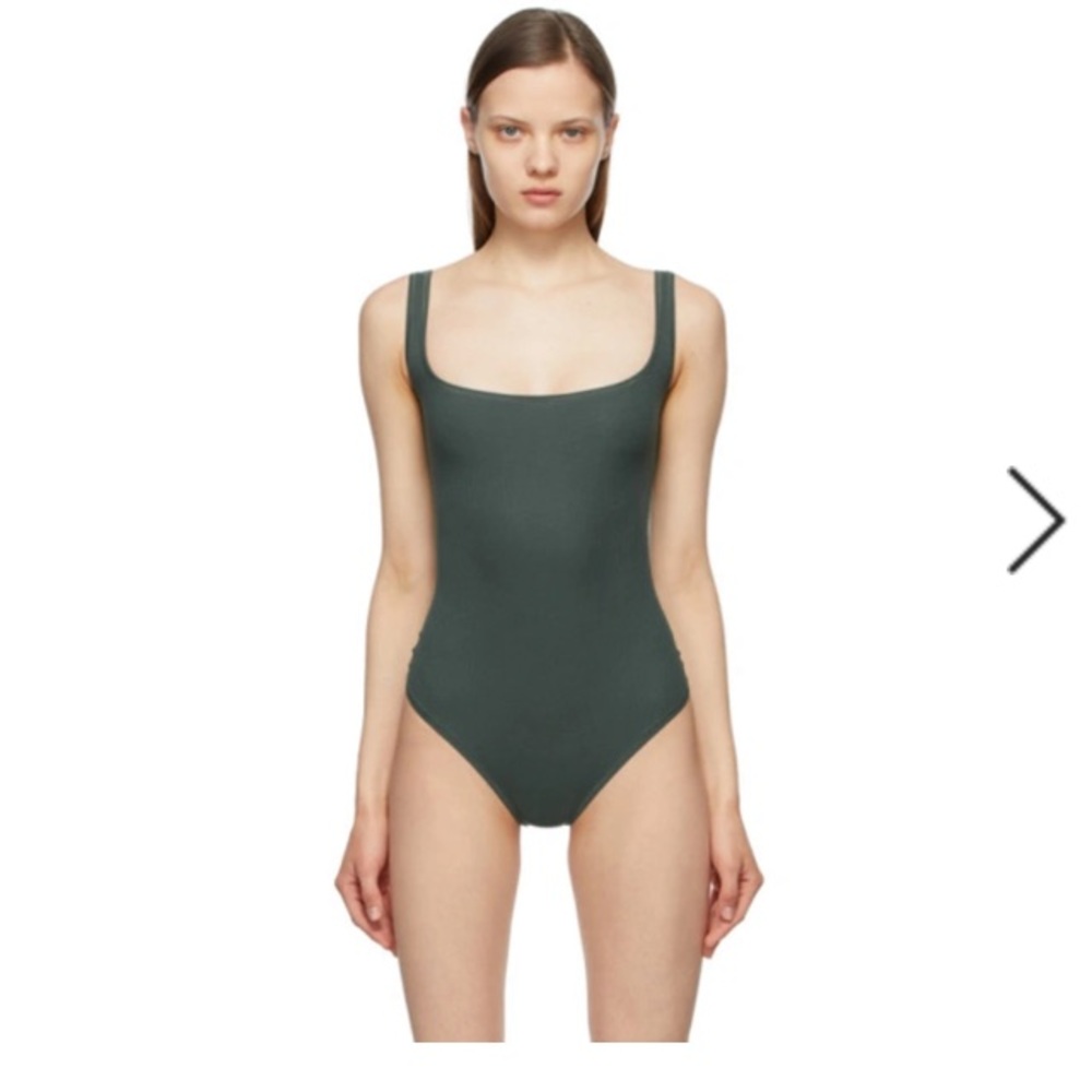 SKIMS COTTON RIB BODYSUIT | DEEP SEA